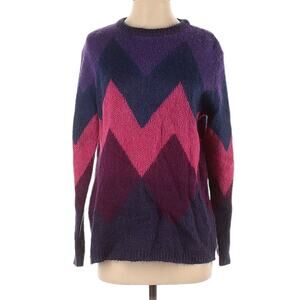 Gemelli Sweater Chevron Mohair Blend Crewneck Purple Blue‎ Pink Women's Small